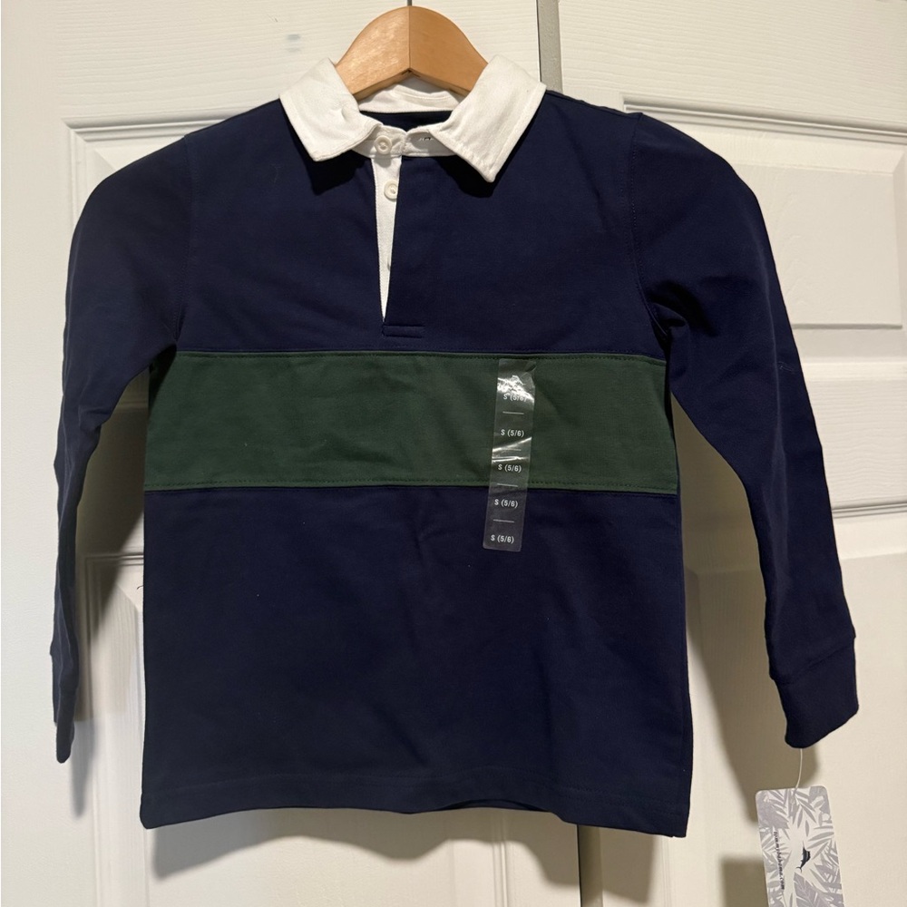 Tommy Bahama Kids Navy and Green Button‎ Down Shirt